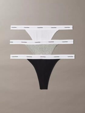 3-pak stringów Thong z Cotton Stretch