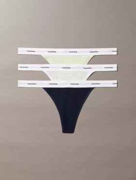 3-pak stringów Thong z Cotton Stretch