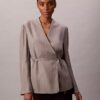 Żakiet kopertowy z żakardowej wiskozy Żakiet kopertowy z żakardowej wiskozy