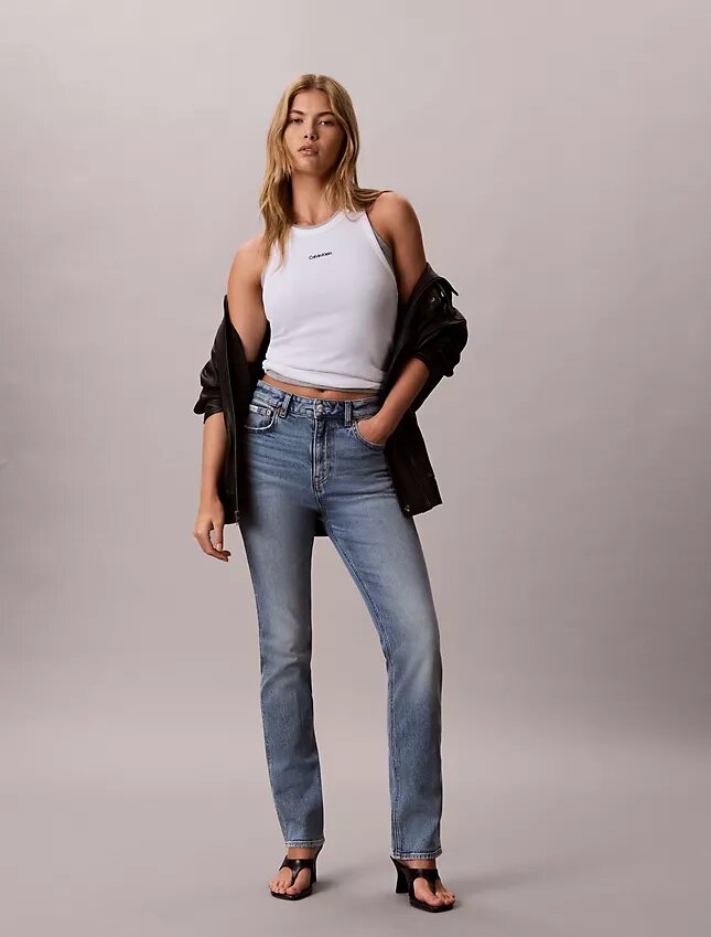 Archiwalne slim jeansy z wysokim stanem Archiwalne slim jeansy z wysokim stanem