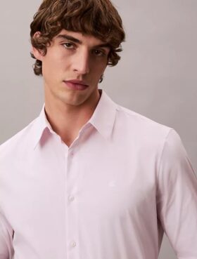 Bawełniana koszula Cotton Stretch slim fit z guzikami w paski Bawełniana koszula Cotton Stretch slim fit z guzikami w paski