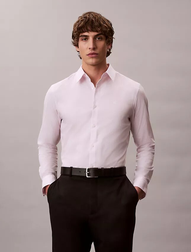 Bawełniana koszula Cotton Stretch slim fit z guzikami w paski Bawełniana koszula Cotton Stretch slim fit z guzikami w paski