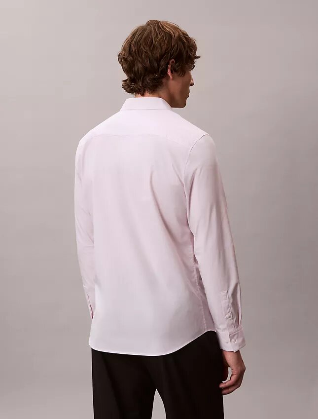 Bawełniana koszula Cotton Stretch slim fit z guzikami w paski Bawełniana koszula Cotton Stretch slim fit z guzikami w paski