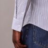 Bawełniana koszula Cotton Stretch slim fit z guzikami w paski Bawełniana koszula Cotton Stretch slim fit z guzikami w paski