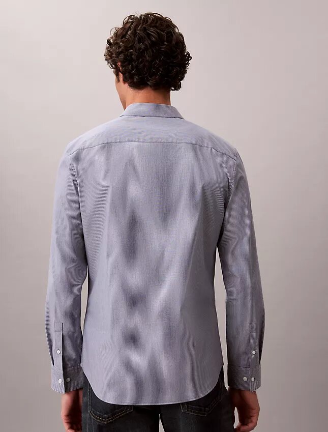 Bawełniana koszula Cotton Stretch slim fit z guzikami w paski Bawełniana koszula Cotton Stretch slim fit z guzikami w paski