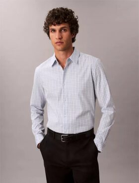 Bawełniana koszula Cotton Stretch w kratę z elastycznego materiału Bawełniana koszula Cotton Stretch w kratę z elastycznego materiału