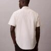 Bawełniana koszula Cotton Stretch w paski, z krótkim rękawem i guzikami