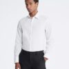 Bawełniana koszula o kroju slim fit w jodełkę Bawełniana koszula o kroju slim fit w jodełkę