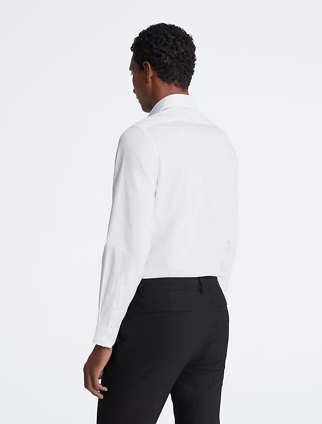 Bawełniana koszula o kroju slim fit w jodełkę Bawełniana koszula o kroju slim fit w jodełkę
