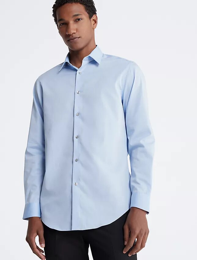 Bawełniana koszula o kroju slim fit w jodełkę Bawełniana koszula o kroju slim fit w jodełkę
