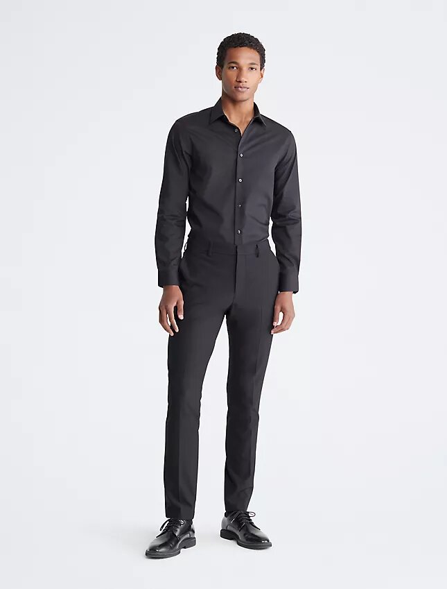 Bawełniana koszula o kroju slim fit w jodełkę Bawełniana koszula o kroju slim fit w jodełkę