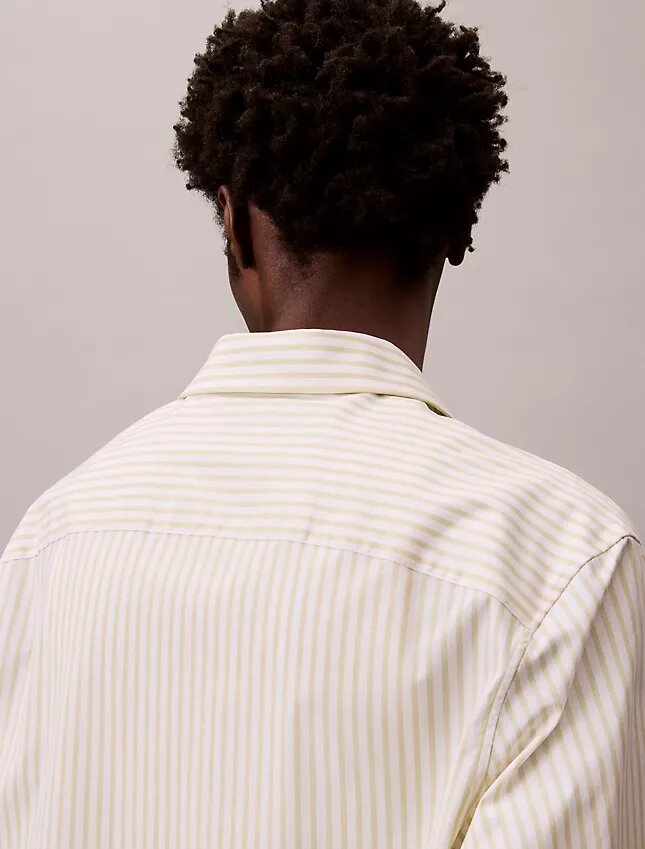 Bawełniana koszula z guzikami z Cotton Stretch popeliny w paski Bawełniana koszula z guzikami z Cotton Stretch popeliny w paski