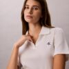 Bawełniana koszulka polo z prążkowanym wykończeniem Bawełniana koszulka polo z prążkowanym wykończeniem