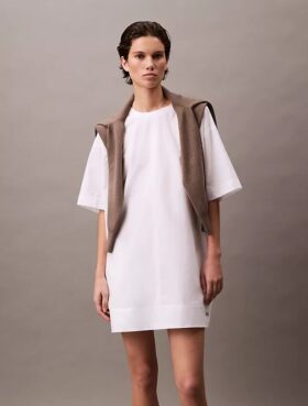 Bawełniana sukienka typu T-shirt o luźnym kroju i mini długości