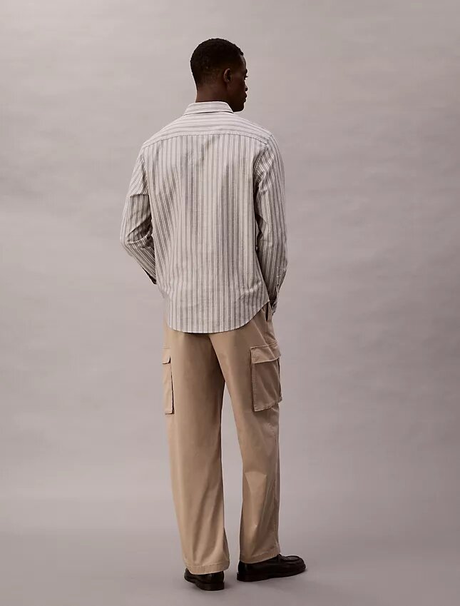 Bawełniane spodnie cargo o prostym kroju z elementami Cotton Stretch Bawełniane spodnie cargo o prostym kroju z elementami Cotton Stretch