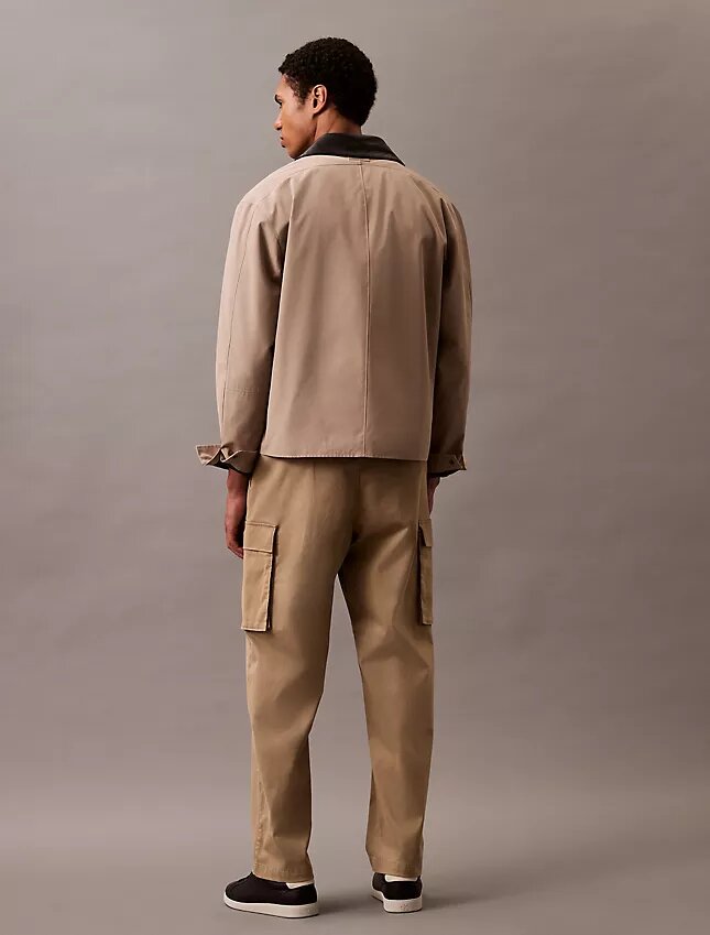 Bawełniane spodnie cargo o prostym kroju z elementami Cotton Stretch Bawełniane spodnie cargo o prostym kroju z elementami Cotton Stretch