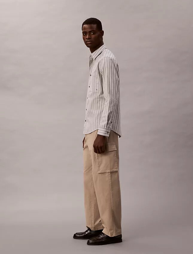 Bawełniane spodnie cargo o prostym kroju z elementami Cotton Stretch Bawełniane spodnie cargo o prostym kroju z elementami Cotton Stretch