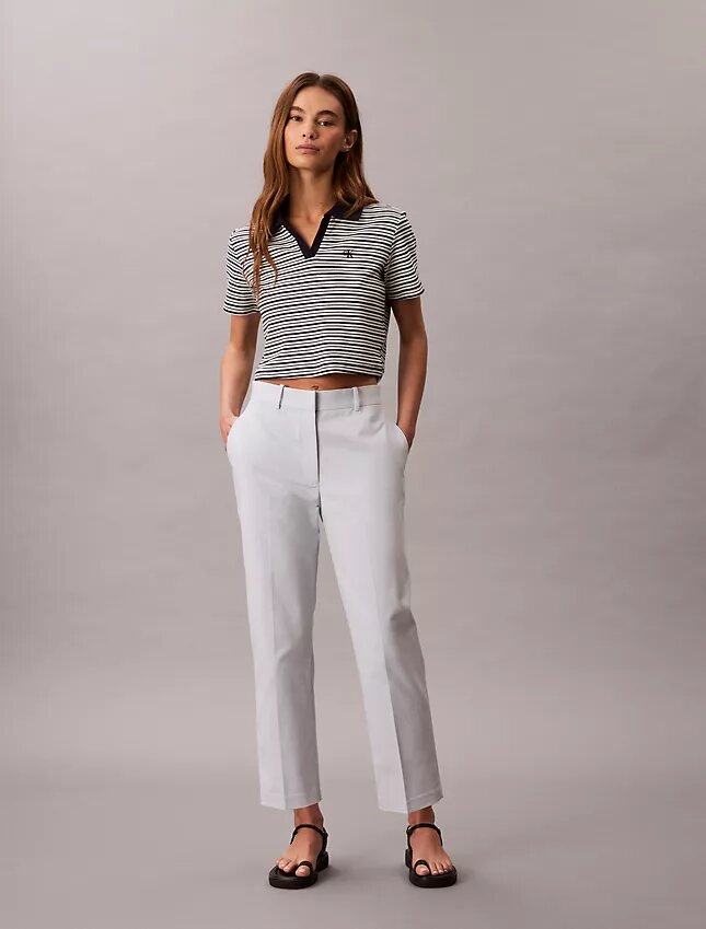 Bawełniane spodnie chino o prostym kroju z elastycznym materiałem Cotton Stretch Bawełniane spodnie chino o prostym kroju z elastycznym materiałem Cotton Stretch