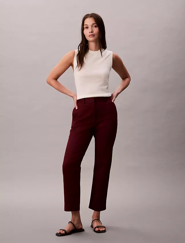 Bawełniane spodnie chino o prostym kroju z elastycznym materiałem Cotton Stretch Bawełniane spodnie chino o prostym kroju z elastycznym materiałem Cotton Stretch