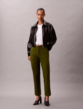Bawełniane spodnie chino o prostym kroju z elastycznym materiałem Cotton Stretch