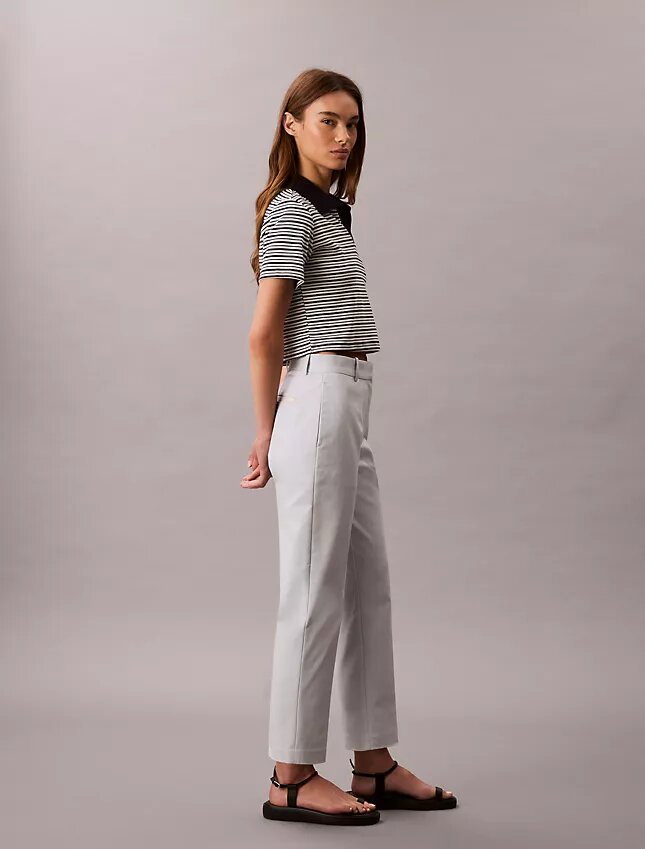 Bawełniane spodnie chino o prostym kroju z elastycznym materiałem Cotton Stretch Bawełniane spodnie chino o prostym kroju z elastycznym materiałem Cotton Stretch