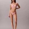 Bikini z graficznym monogramem i wiązaniem z boku