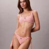Bikini z graficznym monogramem i wiązaniem z boku