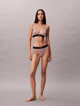 Bikini z wysokim stanem z elastycznej mikrofibry z graficznym Monogramem Bikini z wysokim stanem z elastycznej mikrofibry z graficznym Monogramem