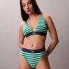 Bikini z wysokim stanem z elastycznej mikrofibry z graficznym Monogramem