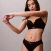 Bikini z wysokim stanem z elastycznej mikrofibry z graficznym Monogramem