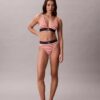 Bikini z wysokim stanem z elastycznej mikrofibry z graficznym Monogramem