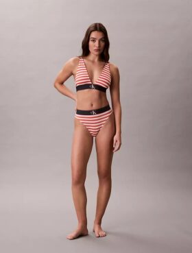 Bikini z wysokim stanem z elastycznej mikrofibry z graficznym Monogramem Bikini z wysokim stanem z elastycznej mikrofibry z graficznym Monogramem