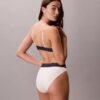 Bikini z wysokim stanem z elastycznej mikrofibry z graficznym Monogramem