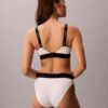 Bikini z wysokim stanem z elastycznej mikrofibry z graficznym Monogramem