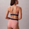 Bikini z wysokim stanem z elastycznej mikrofibry z graficznym Monogramem