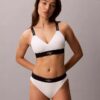 Bikini z wysokim stanem z elastycznej mikrofibry z graficznym Monogramem