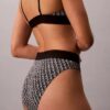 Bikini z wysokim stanem z elastycznej mikrofibry z graficznym Monogramem Bikini z wysokim stanem z elastycznej mikrofibry z graficznym Monogramem