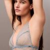 Biustonosz trójkątny CK Black Geo Lace Unlined Biustonosz trójkątny CK Black Geo Lace Unlined