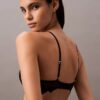 Biustonosz z głębokim dekoltem CK Black Floral Lace Biustonosz z głębokim dekoltem CK Black Floral Lace