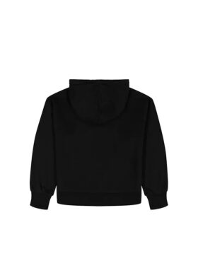 Bluza dla dziewczynek z kapturem z polaru z nadrukiem logo