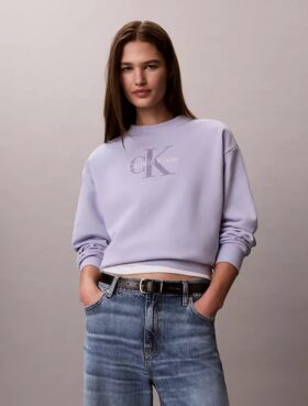 Bluza Monologo z francuskiej dzianiny frotte o luźnym kroju