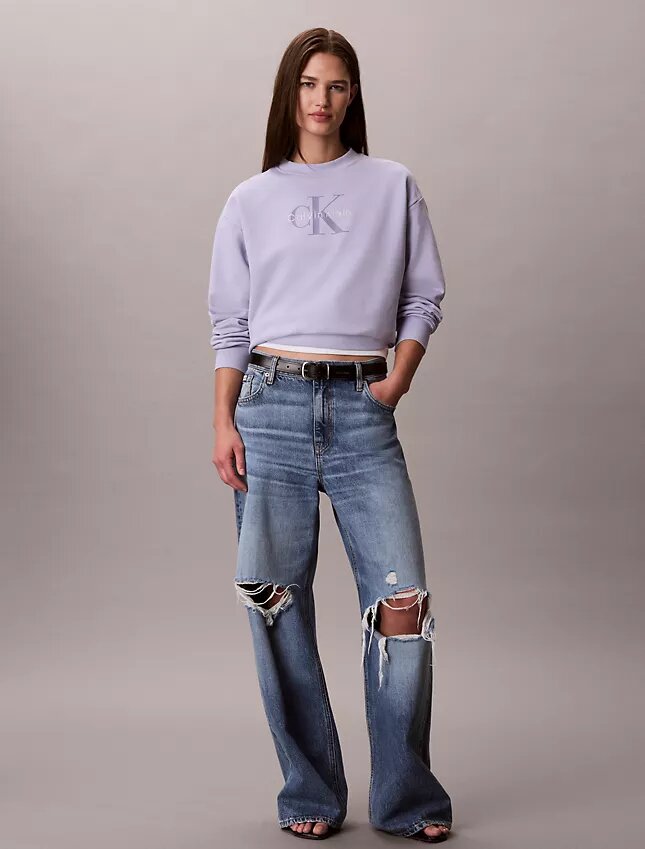 Bluza Monologo z francuskiej dzianiny frotte o luźnym kroju Bluza Monologo z francuskiej dzianiny frotte o luźnym kroju