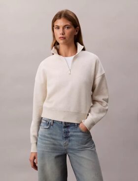 Bluza z kapturem i zamkiem 1/4 z logo Archive