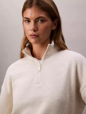 Bluza z kapturem i zamkiem 1/4 z logo Archive