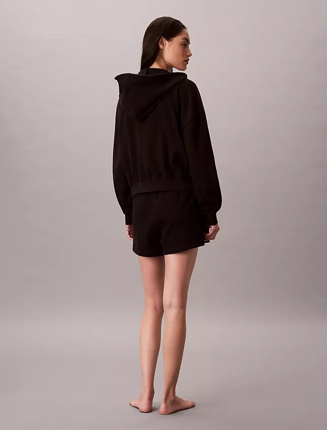 Bluza z kapturem z bawełnianego dżerseju z logo i zamkiem na całej długości Bluza z kapturem z bawełnianego dżerseju z logo i zamkiem na całej długości