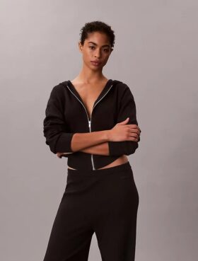 Bluza z kapturem z dzianiny o luźnym kroju