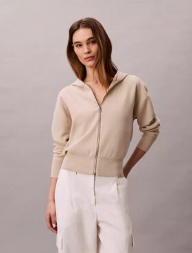 Bluza z kapturem z dzianiny o luźnym kroju