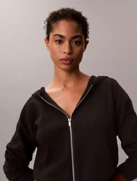 Bluza z kapturem z dzianiny o luźnym kroju