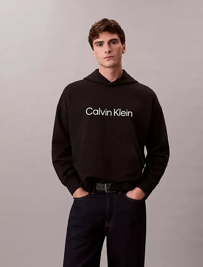 Bluza z kapturem z frotte i standardowym logo Bluza z kapturem z frotte i standardowym logo