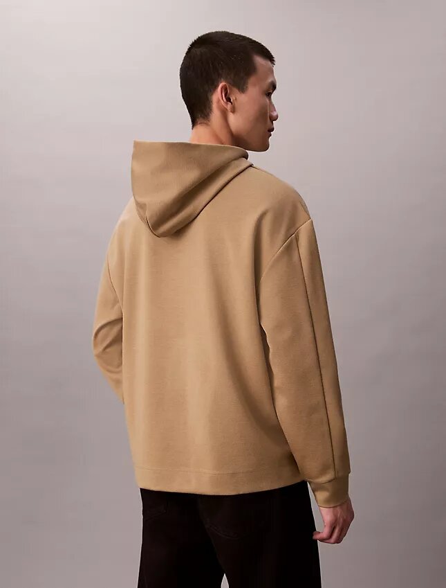 Bluza z kapturem z mieszanki wełny z logo Bluza z kapturem z mieszanki wełny z logo